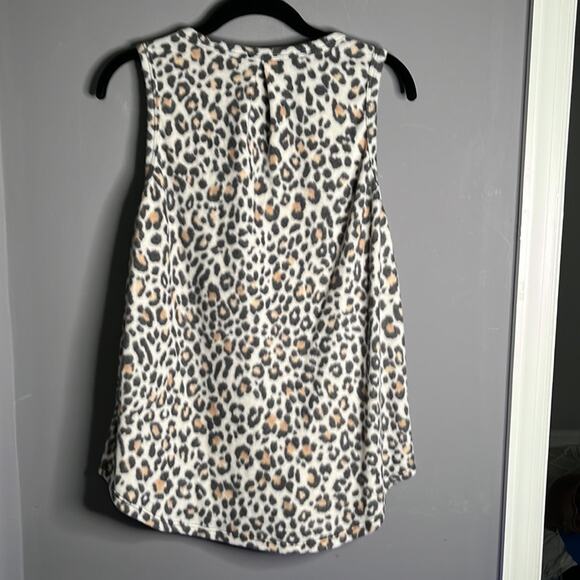 Pulse Animal Print Sleeveless V Neck Sweater Size Small - Picture 4 of 7